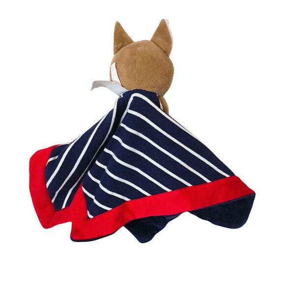 2016 Gymboree Puppy Dog Stripes Security Lovey Blanket 14" X 14" - Picture 3 of 5